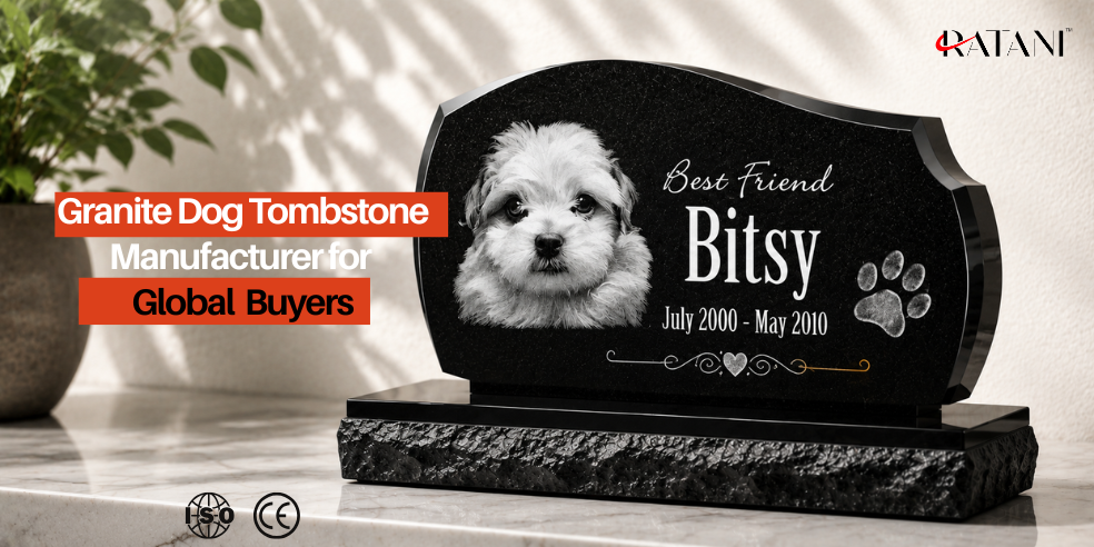 Granite Dog Tombstone Manufacturer for Global Buyers
